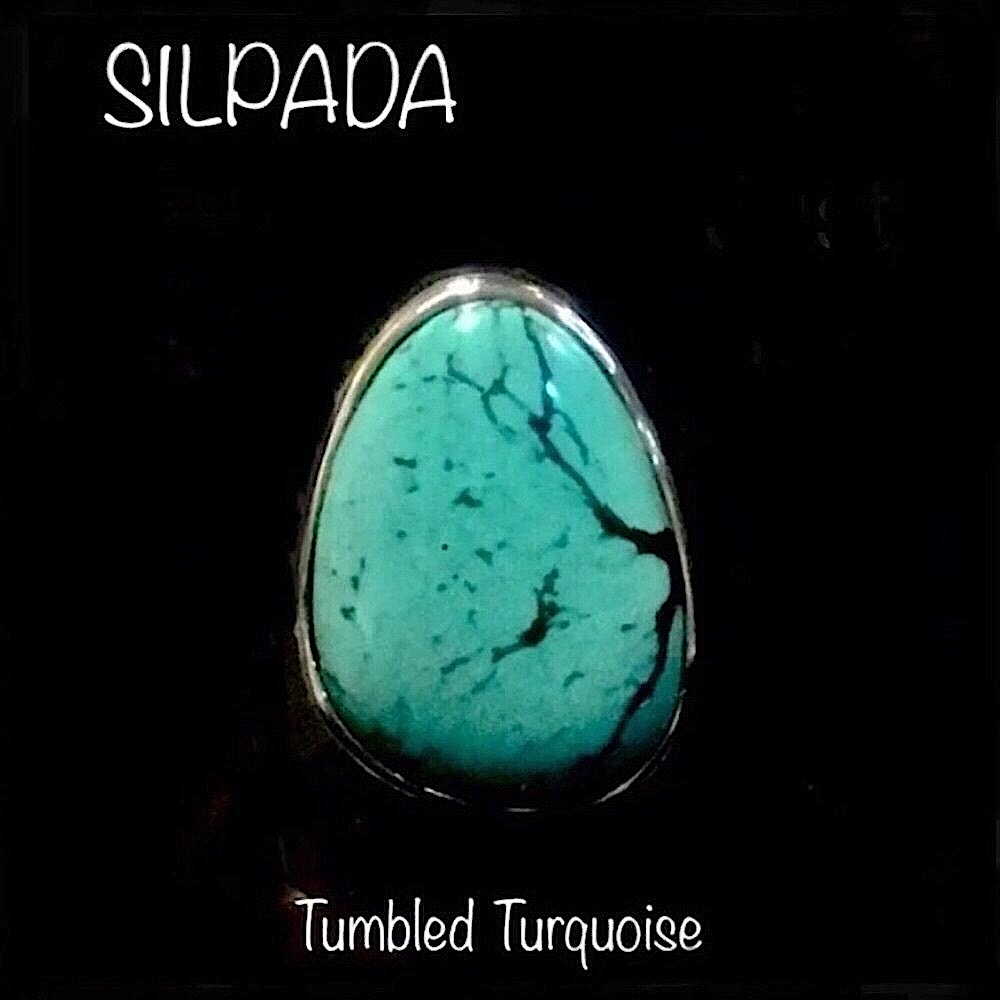 SILPADA Tumbled Turquoise Sterling Silver 925 Ring Sz 7